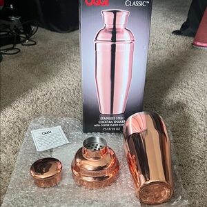 Oggi Rose Gold Cocktail Shaker Set